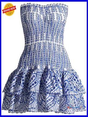 Strapless Tube Mini Dress Floral Y2k Vintage Summer Going Out